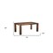 Homeroots 75" Dark Brown Solid Wood Dining Table 565248 - alternate 8