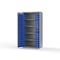 Strong Hold 14 GA Bin Cabinet with 4 shelves No Legs - 36 In W. x 72 In. H x 24 In. D - 94 Blue Bins 36-BS-244-94B-NL-L - alternate 3