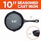 Commercial Chef 3-Piece Cast Iron Skillet Set - 6/8/10 CHCI6810 - alternate 4