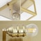 Jonathan Y Grayson 8" 1-Light Farmhouse Industrial Square Iron/Glass Case LED Flush Mount, Brass Gold JYL9553C - alternate 4
