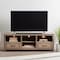 Homeroots 70" Gray Wood Enclosed and Open Storage TV Stand 632588 - alternate 1