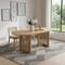 Homeroots 79" Natural Solid Wood and Rattan Double Pedestal Base Oval Dining Table 712185 - alternate 4