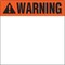 Panduit Polyester Adhesive Label, 4" W x 4" H, WARNING Header, C400X400A51 C400X400A51 - alternate 1