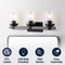Jonathan Y Bungalow 22.75" 3-Light Iron/Seeded Glass Rustic Farmhouse LED Vanity Light, Black/Gray Oak Wood Fini JYL7509B - alternate 3