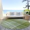 Homeroots 8' Green Black And Ivory Round Plaid Washable Indoor Outdoor Area Rug 596335 - alternate 4