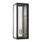 Jonathan Y Berlin 20" Modern Industrial Rectangular Iron/Glass LED Outdoor Lantern, Black/Gold Painting JYL7619A - alternate 1