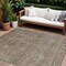 Homeroots 8' X 10' Brown And Tan Floral Washable Indoor Outdoor Area Rug 605714 - alternate 1