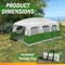 Wakeman 12 Person Large Camping Tent Tall Family Cabin Shelter w/ 2 Room Dividers, 6 Mesh Windows 75-CMP1202 - alternate 4