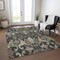 Homeroots 9' X 12' Black Green And Brown Floral Washable Indoor Outdoor Area Rug 605275 - alternate 4