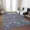 Homeroots 5' X 8' Navy Blue Brown And Beige Floral Washable Indoor Outdoor Area Rug 605432 - alternate 3