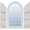 Ekena Millwork Rustic 2 Board Joined Board-n-Batten Faux Wood Shutters w/Quarter Round Arch Top, 10 3/4W x 82H, PR FBJ06Q11X082RUF - alternate 1