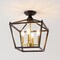 Jonathan Y Plains 12" 4-Light Modern Farmhouse Metal Open-Frame Pagoda LED Semi Flush Mount Mini Lantern, Oil Ru JYL7610G - alternate 3