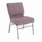 Flash Furniture Gray Fabric Church Chair, PK4 4-XU-CH0221-GY-SV-BAS-GG - alternate 1