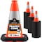 Xpose Safety Traffic Safety Cone, 12 in, PVC, 6 in Reflective Collar, Orange, 48 pk OTC12-4-48-X - alternate 1