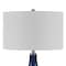 Homeroots 25" Navy Blue Glass Gourd Table Lamp With White Drum Shade 524329 - alternate 5