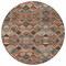 Homeroots 8' Brown Gray And Tan Round Geometric Washable Indoor Outdoor Area Rug 603235 - alternate 3