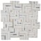 Apollo Tile Serena 10x10 White Gray Calacatta Gold, Thassos Mosaic Chevron Wall and Floor Tile, 5PK APLTSC88S14A - alternate 3