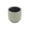 Homeroots Gray Ceramic 17 Ounce Striped Round Distressed Pot Planter 487457 - alternate 3