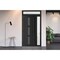 Vdomdoors Front Exterior Prehung Metal-Plastic Door Frosted Glass / MANUX 8112 Matte Black / Office Commercia MANUX8112EXD-BLK-W32+14xH80+16-RH-I - alternate 1
