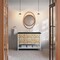 James Martin Vanities Olena 48" Single Vanity, Light Mappa Burl and Polished White, w/ 3 CM Phantome Eclos Top D804-V48-LMB-3PHT - alternate 4