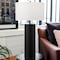 Homeroots 30" Black Metal Table Lamp With White Drum Shade 524478 - alternate 3