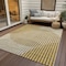 Homeroots 5' X 8' Gold And Beige Geometric Washable Indoor Outdoor Area Rug 597632 - alternate 7
