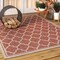 Jonathan Y Trebol Moroccan Trellis Textured Weave Red/Beige 4 ft. x 6 ft. Indoor/Outdoor Area Rug SMB109C-4 - alternate 3