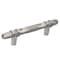 Amerock London 3-3/4 in 96 mm Center-to-Center Satin Nickel/Polished Chrome Cabinet Pull BP36648G1026 - alternate 1