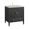 James Martin Vanities Myrrin 30" Single Vanity, Carbon Oak w/ 3 CM Siberian Silestone Top 485-V30-CBO-3SFR - alternate 5