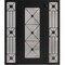 Vdomdoors Aluminum Door Iron 1655 Black Entry Steel Metal Classic Painted 60 x 80 (12+36+12 x 80)-Left Inswin IRON1655EXD-BLK-W12+36+12xH80-LH-I - alternate 3