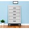 Homeroots 31" White Wood Five Drawer Standard Chest 478638 - alternate 3