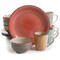 Gibson Home 12 Piece Pastel Stoneware Dinnerware Set in Assorted Colors 123360.12 - alternate 1