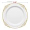 Smarty Had A Party White with Gold Fancy Round Disposable Plastic Dinnerware Value Set, 240PK 8880-WHGVP-CASE - alternate 4