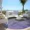 Homeroots 8' Olive Green And Purple Round Ombre Washable Indoor Outdoor Area Rug 563723 - alternate 4