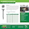 Spax #10 x 3-1/2 in Interior Wood Screws Construction Flat Head Phillips Square Unidrive, 57PK 4101010500904 - alternate 4