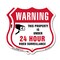 Signmission 24 Hour Surveillance Shield Sign Warning, 18 inch X 18 inch, Plastic Sign, 2PK SHI-P-2PACK-18-347 - alternate 1