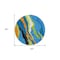 Homeroots 8' Denim Blue Copper And Green Round Abstract Washable Indoor Outdoor Area Rug 600962 - alternate 5