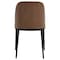 Leisuremod Tule Dining Side Chair, Walnut Frame with Brown Leather Seat, 2PK TCWN18BR2 - alternate 2