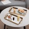 Homeroots Set of Two Gold And Mirrored Glass Handmade Serving Trays 625661 - alternate 2