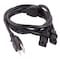 Sanoxy 6ft 18 AWG Universal Power Cord Splitter Cable NEMA 5-15P to IEC320 C13 x 2, Black SNX-CBL-LDR-PW145-1706 - alternate 2