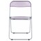 Leisuremod Lawrence Acrylic Folding Chair with Metal Frame, Magenta, 2PK LF19PU2 - alternate 5