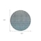 Homeroots 8' Teal Blue Gray And Charcoal Round Ombre Washable Indoor Outdoor Area Rug 588578 - alternate 4