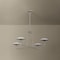 Troy Lighting Pacific 39in wide 4 Light Integrated LED Chandelier in Warm Silver Leaf F2139-WSL - alternate 3