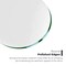 Fab Glass And Mirror Glass Office Chair Mat | 39in Flat Polished Edge Heavy Duty Glass Mat for Hard Floors CM39RDF-CL - alternate 5