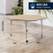 Flash Furniture Commercial Adjustable Height Flower Activity Table with Locking Casters-LT NAT XU-A60-FLR-LTNAT-T-A-CAS-GG - alternate 4