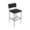 Bfm Seating Meghan Barstool, Grade 4 Upholstered Seat & Back - Steel Frame - Sand Black Finish JS33BM2137-2137SB - alternate 1