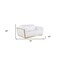 Homeroots 70" White And Silver Italian Leather Loveseat 551603 - alternate 6