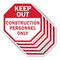 Signmission Keep Out Construction Personnel Onl, 10 inch X 10 inch, Aluminum Metal Signs, 5PK OC-A-5Pack-10-68 - alternate 1