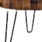 Homeroots Set Of Two Black And Natural Brown Solid Wood And Iron Round End Tables, 2PK 489192 - alternate 6