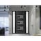 Vdomdoors Front Exterior Prehung Metal-Plastic Door, Manux 8933 Matte Black, 2 Side Sidelite Transoms, Office MANUX8933EXD-BLK-W16+30+16xH80-RH - alternate 3